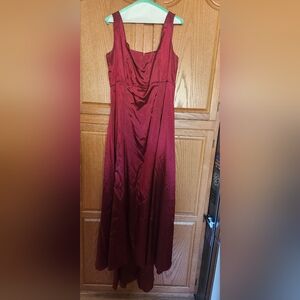 Formal gown rich wine color thick straps